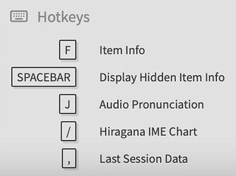 The old review hotkey menu