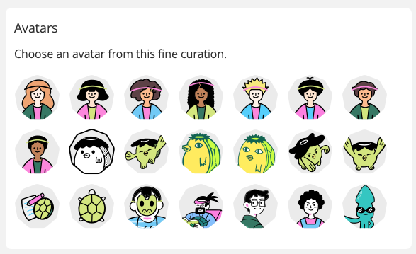 Choosing an avatar from the selection in your WaniKani account settings